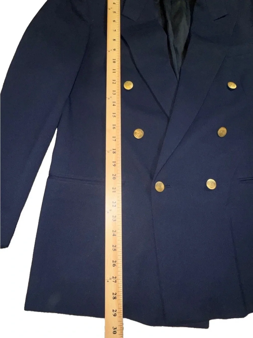 Christian Dior Monsieur Blazer 42R Navy Double Breasted Gold Buttons